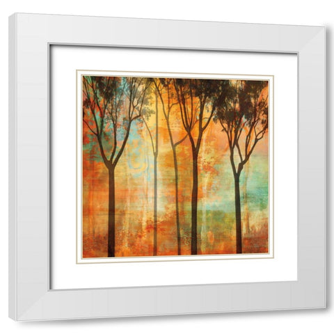 Magical Forest II White Modern Wood Framed Art Print with Double Matting by Donovan, Chris
