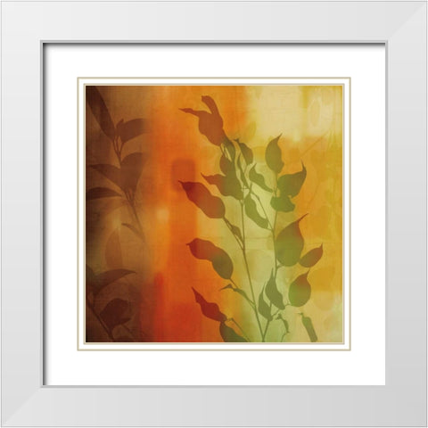 Natures Glow I White Modern Wood Framed Art Print with Double Matting by Donovan, Chris