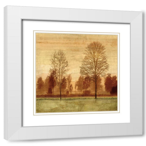 Golden Sunrise I White Modern Wood Framed Art Print with Double Matting by Donovan, Chris