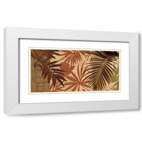Palm Treasure White Modern Wood Framed Art Print with Double Matting by Donovan, Chris