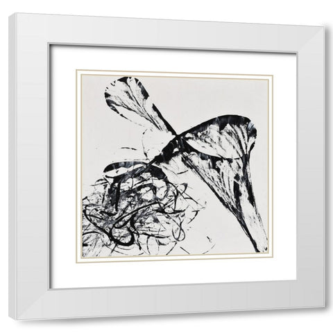 String Theory Energy White Modern Wood Framed Art Print with Double Matting by Klingeler, Christian