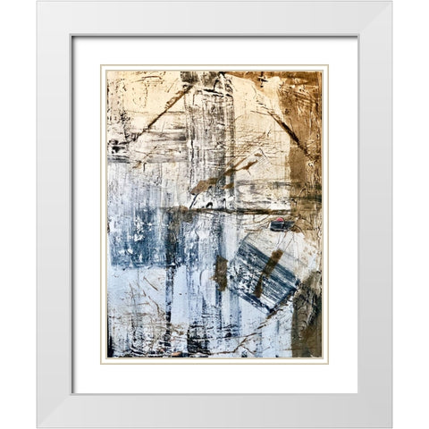 Benzoite White Modern Wood Framed Art Print with Double Matting by Klingeler, Christian