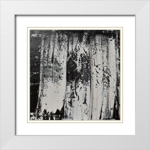 Elemental Wave White Modern Wood Framed Art Print with Double Matting by Klingeler, Christian