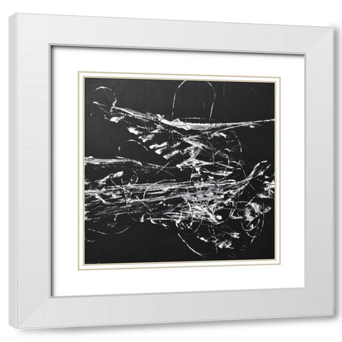 String Theory Space White Modern Wood Framed Art Print with Double Matting by Klingeler, Christian