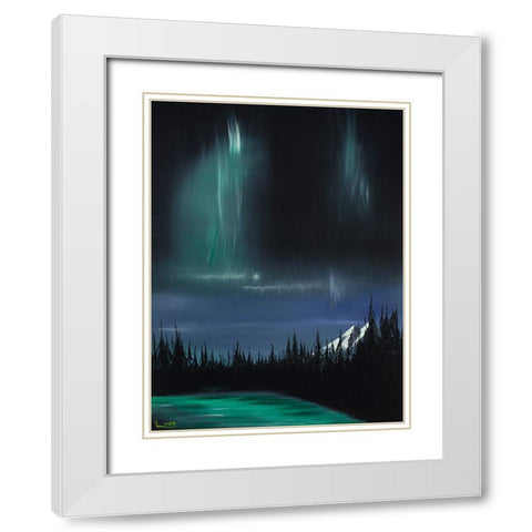 Collison II White Modern Wood Framed Art Print with Double Matting by Klingeler, Christian