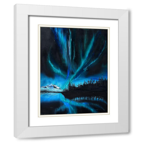 Nordy 24-2 White Modern Wood Framed Art Print with Double Matting by Klingeler, Christian