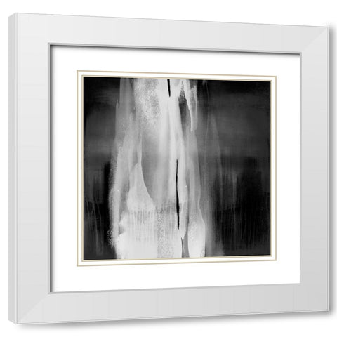 Free Fall Black and White I White Modern Wood Framed Art Print with Double Matting by Wright, Christine