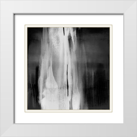 Free Fall Black and White I White Modern Wood Framed Art Print with Double Matting by Wright, Christine