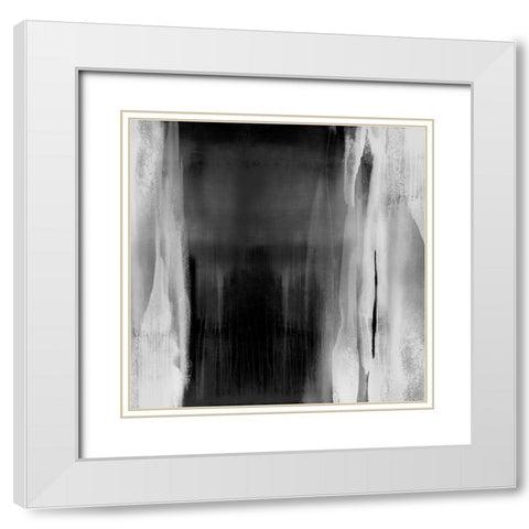 Free Fall Black and White II White Modern Wood Framed Art Print with Double Matting by Wright, Christine
