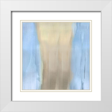 Free Fall Blue I White Modern Wood Framed Art Print with Double Matting by Wright, Christine