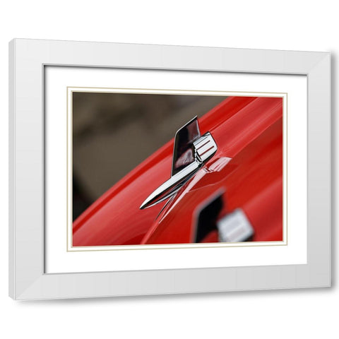 1957 Chevy Bel Air J White Modern Wood Framed Art Print with Double Matting by Branson, Clive