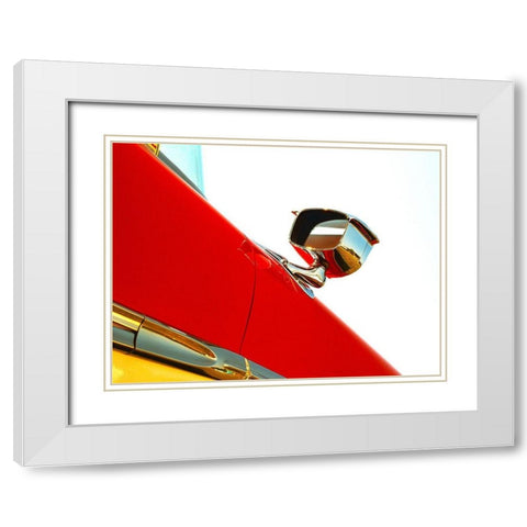 1958 Ford Fairlane 500 C White Modern Wood Framed Art Print with Double Matting by Branson, Clive