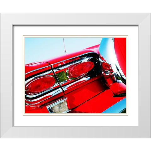 1958 Ford Fairlane 500 D White Modern Wood Framed Art Print with Double Matting by Branson, Clive