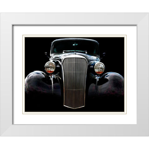 Vintage Chevrolet White Modern Wood Framed Art Print with Double Matting by Branson, Clive