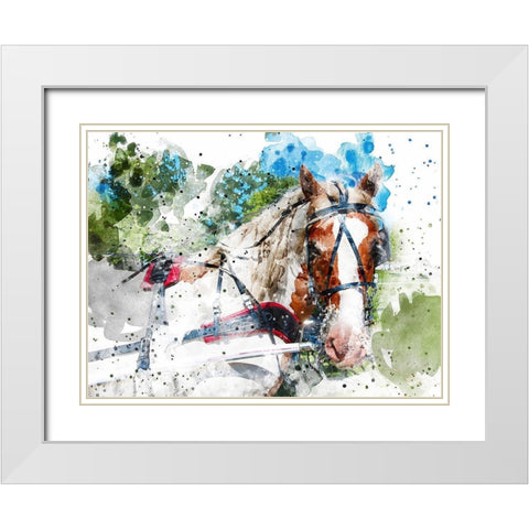 Draft I  White Modern Wood Framed Art Print with Double Matting by Young, Chamira