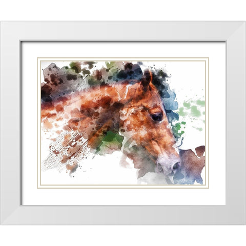 Stud White Modern Wood Framed Art Print with Double Matting by Young, Chamira