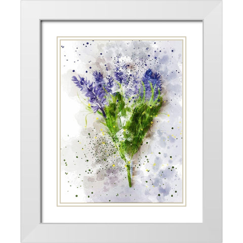 Lavender White Modern Wood Framed Art Print with Double Matting by Young, Chamira