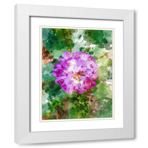 Floral in Bloom I White Modern Wood Framed Art Print with Double Matting by Young, Chamira