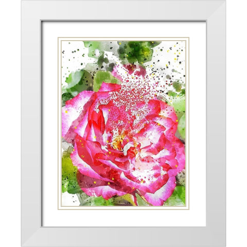 Floral in Bloom II White Modern Wood Framed Art Print with Double Matting by Young, Chamira