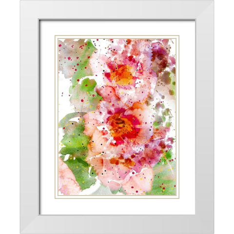 Floral in Bloom IV White Modern Wood Framed Art Print with Double Matting by Young, Chamira