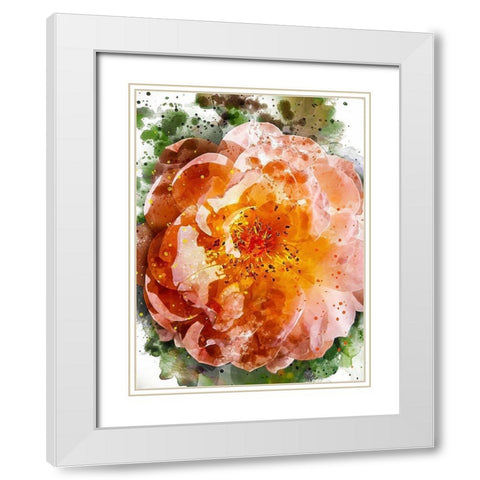 Floral in Bloom IV White Modern Wood Framed Art Print with Double Matting by Young, Chamira