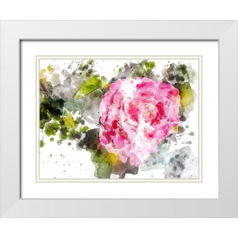Floral in Bloom VII White Modern Wood Framed Art Print with Double Matting by Young, Chamira