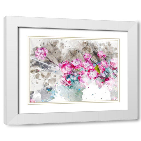 Floral in Bloom XII White Modern Wood Framed Art Print with Double Matting by Young, Chamira