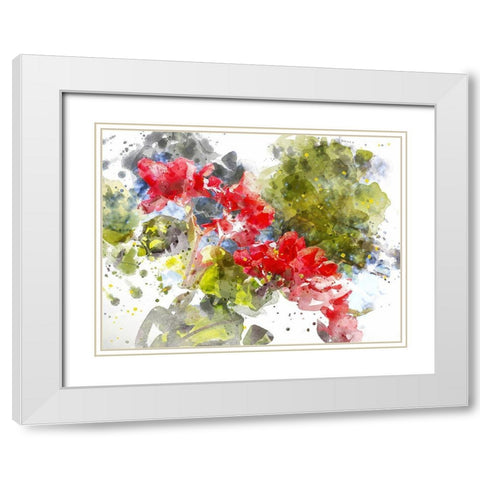 Floral in Bloom XIV White Modern Wood Framed Art Print with Double Matting by Young, Chamira