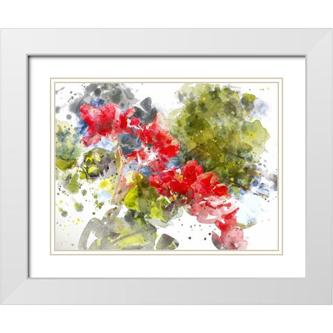 Floral in Bloom XIV White Modern Wood Framed Art Print with Double Matting by Young, Chamira