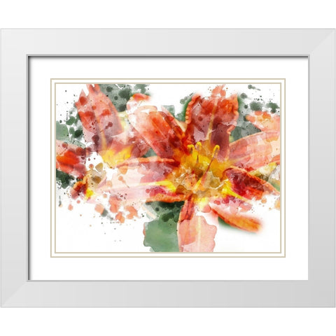 Floral in Bloom XVII White Modern Wood Framed Art Print with Double Matting by Young, Chamira