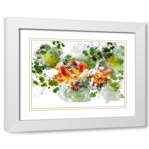 Floral in Bloom XVIII White Modern Wood Framed Art Print with Double Matting by Young, Chamira