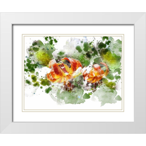 Floral in Bloom XVIII White Modern Wood Framed Art Print with Double Matting by Young, Chamira