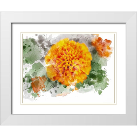 Floral in Bloom XIX White Modern Wood Framed Art Print with Double Matting by Young, Chamira