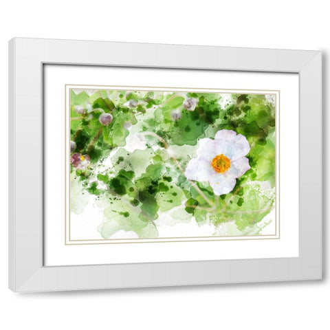 Floral in Bloom XXII White Modern Wood Framed Art Print with Double Matting by Young, Chamira