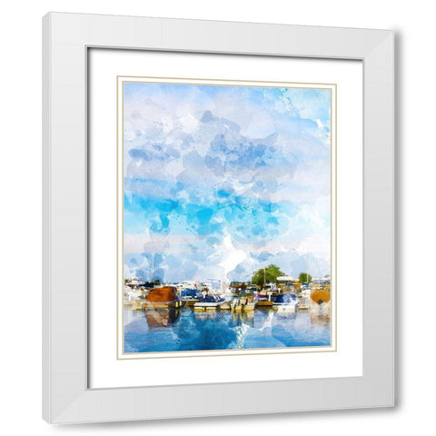 Boat Trip White Modern Wood Framed Art Print with Double Matting by Young, Chamira