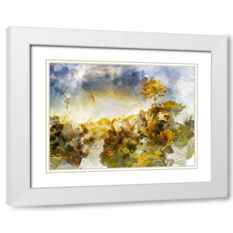 Loud Sky White Modern Wood Framed Art Print with Double Matting by Young, Chamira