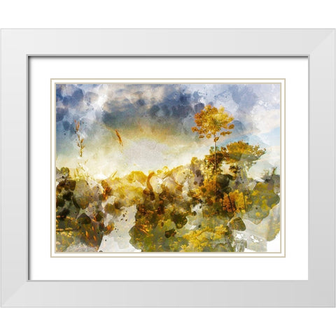 Loud Sky White Modern Wood Framed Art Print with Double Matting by Young, Chamira