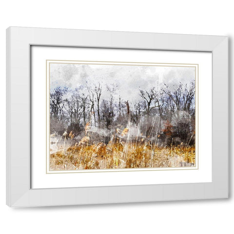 Branches in the Sky White Modern Wood Framed Art Print with Double Matting by Young, Chamira