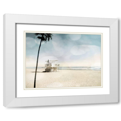 Solitude White Modern Wood Framed Art Print with Double Matting by Davis, Devon