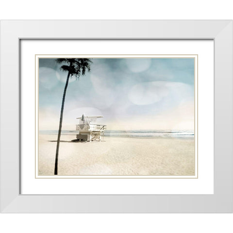 Solitude White Modern Wood Framed Art Print with Double Matting by Davis, Devon
