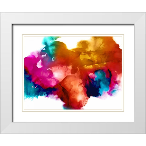 Transform I White Modern Wood Framed Art Print with Double Matting by Hudson, Daniela