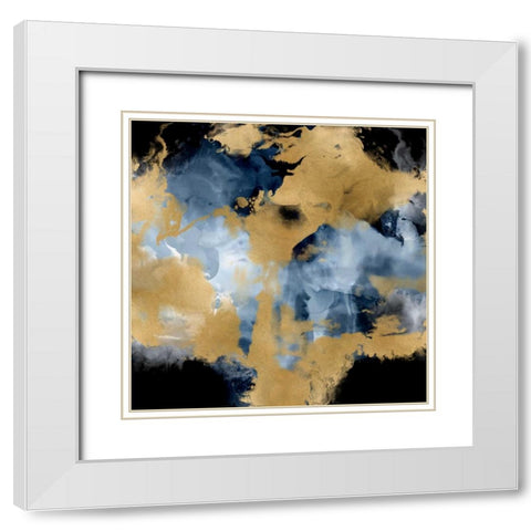Evolve I White Modern Wood Framed Art Print with Double Matting by Hudson, Daniela