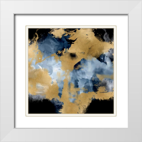 Evolve I White Modern Wood Framed Art Print with Double Matting by Hudson, Daniela
