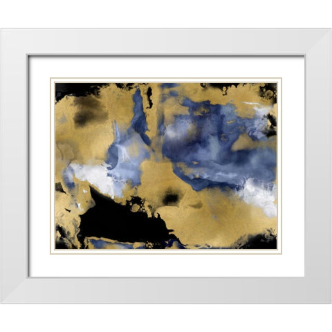 Progression II White Modern Wood Framed Art Print with Double Matting by Hudson, Daniela