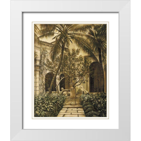The Loggia White Modern Wood Framed Art Print with Double Matting by Parks, David