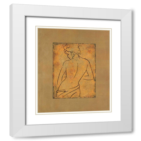 Etude de femme II White Modern Wood Framed Art Print with Double Matting by Bennion, Dan