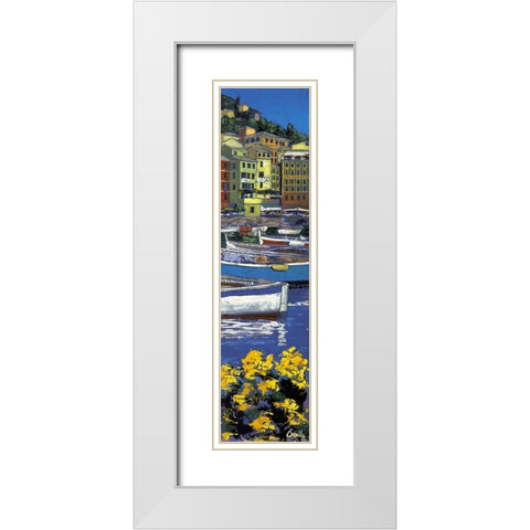 Porticciolo di Camogli White Modern Wood Framed Art Print with Double Matting by Corallo, Daniela