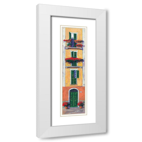 Balconi liguri II White Modern Wood Framed Art Print with Double Matting by Corallo, Daniela