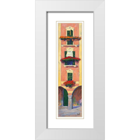 Balconi liguri III White Modern Wood Framed Art Print with Double Matting by Corallo, Daniela