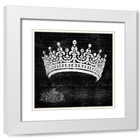 Her Majestys Jewels I White Modern Wood Framed Art Print with Double Matting by Devellier, Deborah